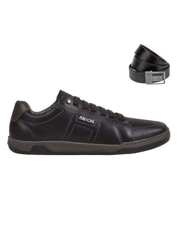Ferracini - Kit Sapatênis Ferracini Lexus Masculino e Cinto Preto
