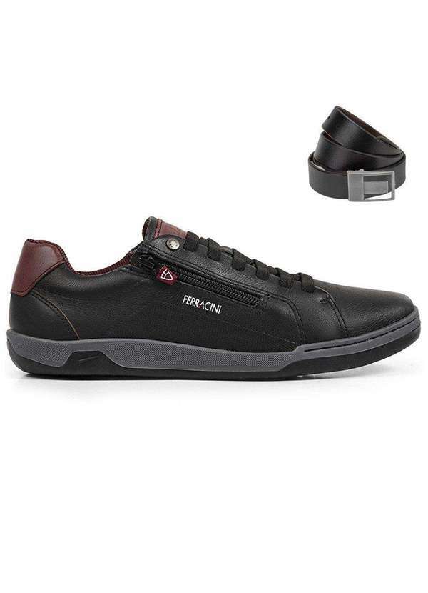 Ferracini - Kit Sapatênis Ferracini Lexus Masculino e Cinto Preto