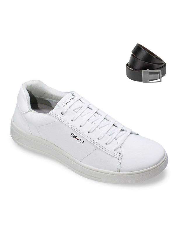 Ferracini - Kit Sapatênis Ferracini Quest Masculino e Cinto Branco