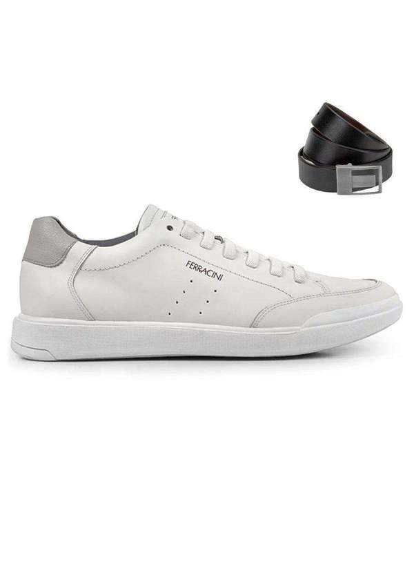Ferracini - Kit Sapatênis Ferracini Star Masculino e Cinto Bege