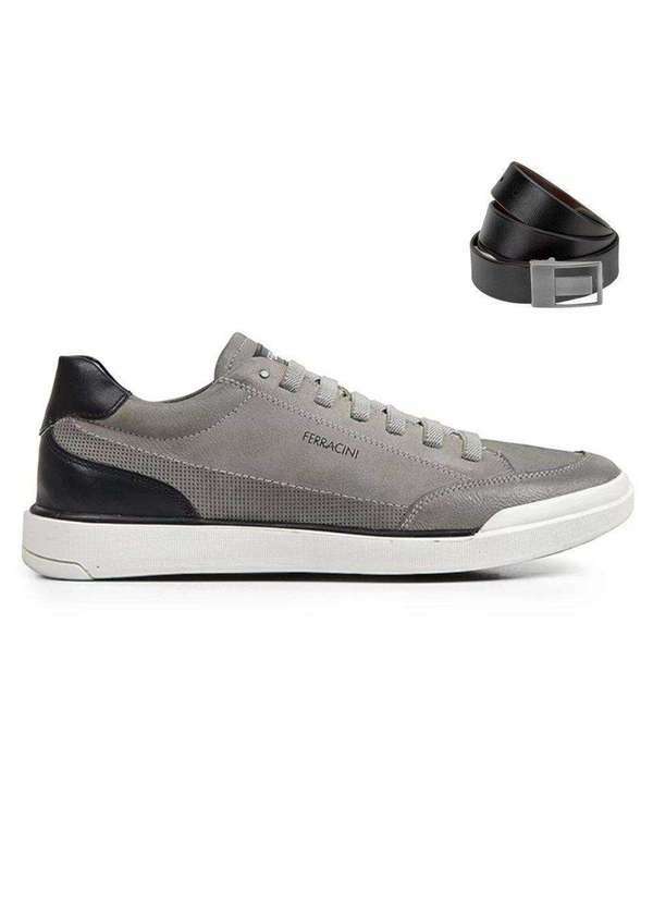 Ferracini - Kit Sapatênis Ferracini Star Masculino e Cinto Cinza