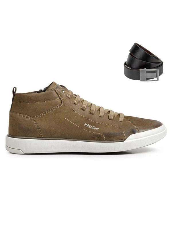 Ferracini - Kit Sapatênis Ferracini Star Masculino e Cinto Marrom