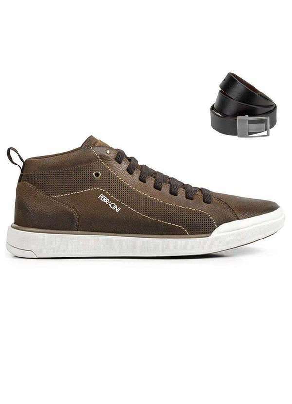 Ferracini - Kit Sapatênis Ferracini Star Masculino e Cinto Marrom
