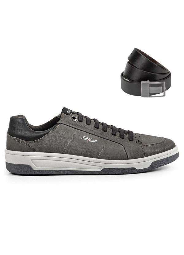 Ferracini - Kit Sapatênis Ferracini Vox Masculino e Cinto Cinza