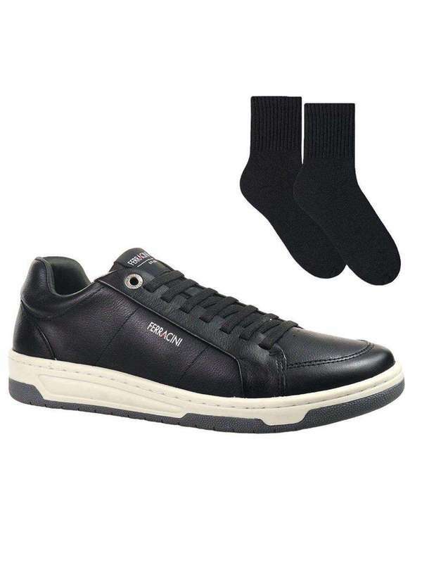 Ferracini - Kit Sapatênis Ferracini Vox Masculino e par de Meia Preto