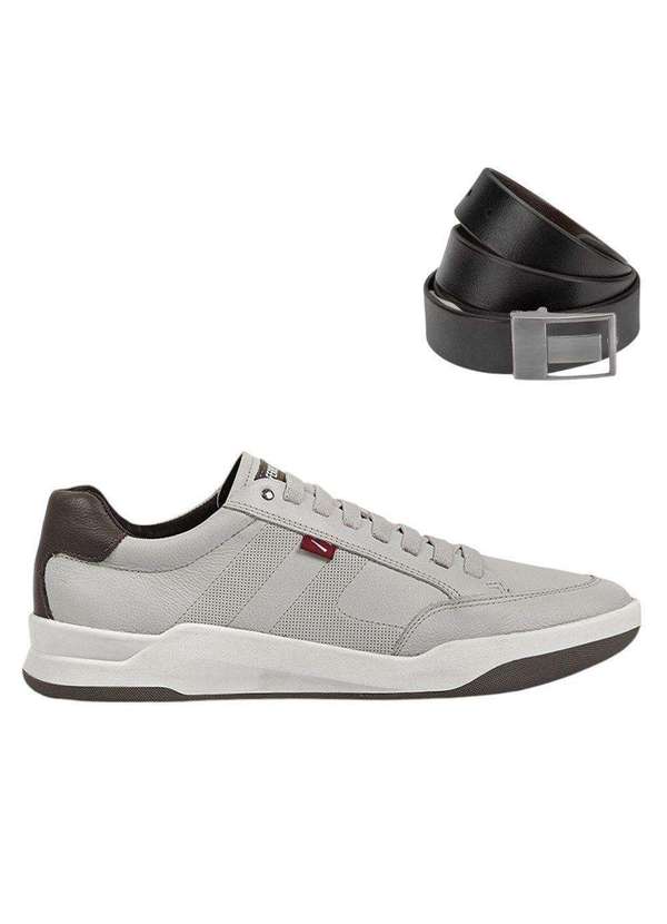 Ferracini - Kit Sapatênis Ferracini Wind e Cinto Cinza 4
