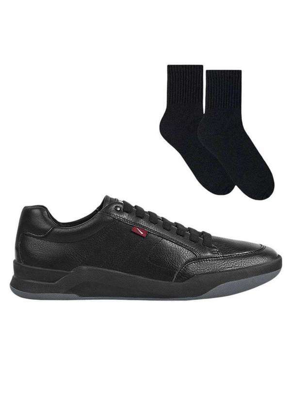 Ferracini - Kit Sapatênis Ferracini Wind Masculino e par de Meia Preto