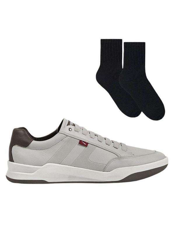Ferracini - Kit Sapatênis Ferracini Wind Masculino e par de Meia Cinza