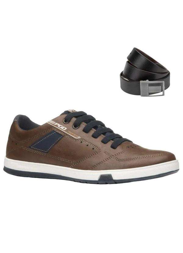 Pegada - Kit Sapatênis Pegada Element Masculino e Cinto Marrom