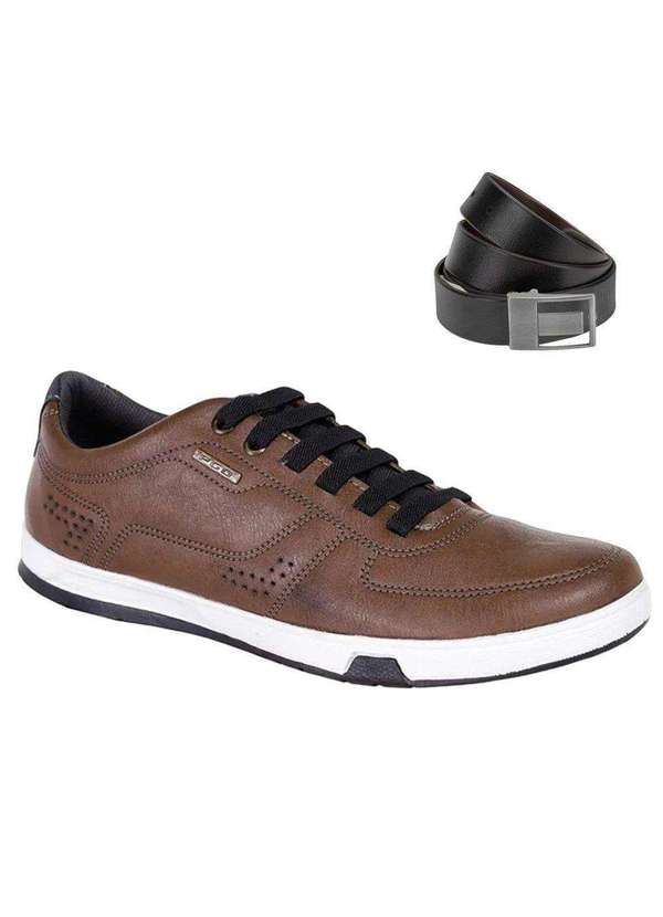 Pegada - Kit Sapatênis Pegada Element Masculino e Cinto Marrom