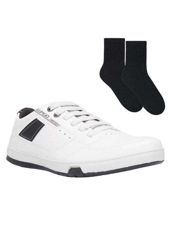 Pegada - Kit Sapatênis Pegada Element Masculino e par de Meia Branco