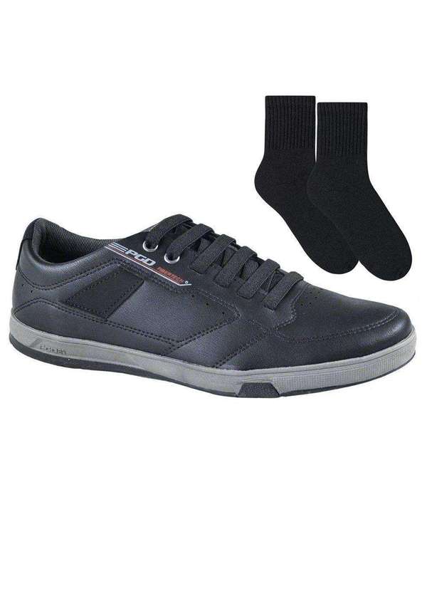 Pegada - Kit Sapatênis Pegada Element Masculino e par de Meia Preto