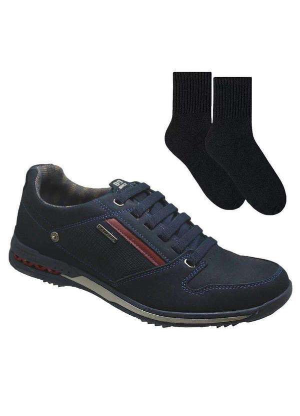 Pegada - Kit Sapatênis Pegada Gold Masculino e par de Meia Azul