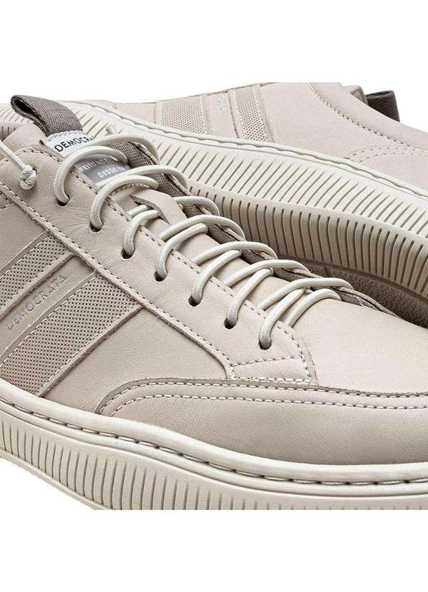 Sapatênis Democrata Denim Vibe Masculino Bege Esporte Legal