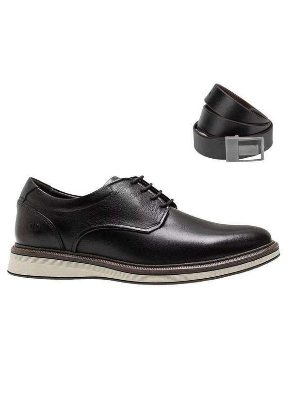 Democrata - Kit Sapato Democrata James Masculino e Cinto Preto