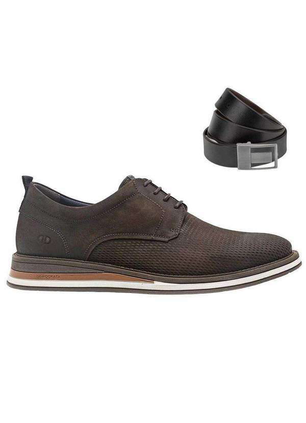 Democrata - Kit Sapato Democrata Metropolitan Masculino e Cinto Marrom