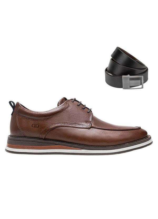 Democrata - Kit Sapato Democrata Metropolitan Masculino e Cinto Marrom