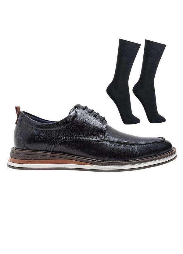 Democrata - Kit Sapato Democrata Metropolitan Masculino e par de Meia Preto