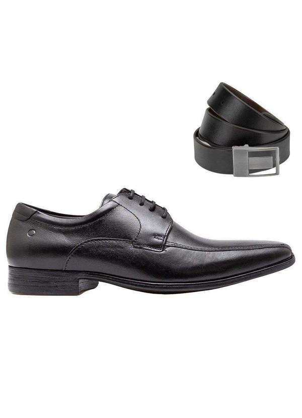 Democrata - Kit Sapato Democrata Prime Masculino e Cinto Preto