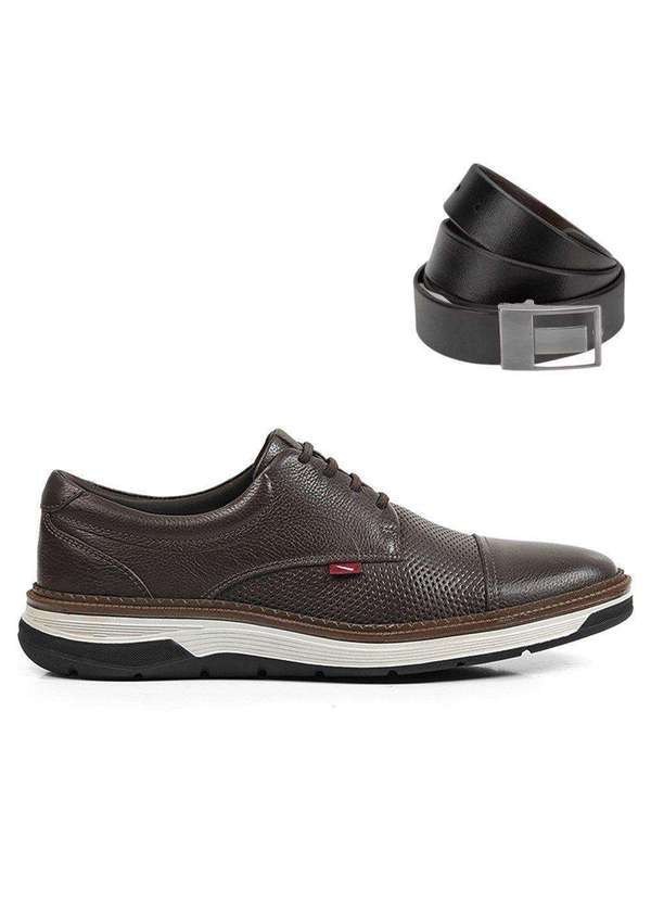 Ferracini - Kit Sapato Ferracini Blaze Masculino e Cinto Marrom