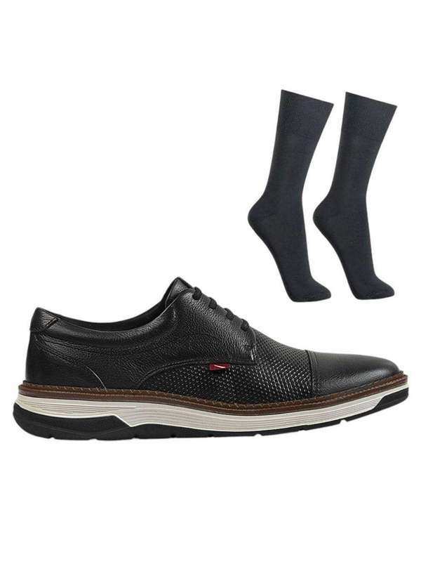 Ferracini - Kit Sapato Ferracini Blaze Masculino e par de Meia Preto