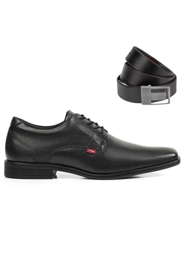 Ferracini - Kit Sapato Ferracini Doha Masculino e Cinto Preto