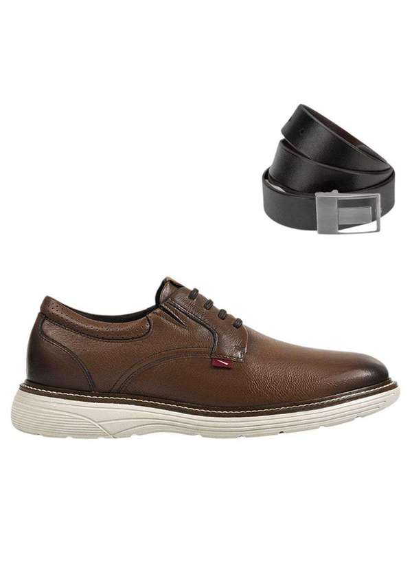 Ferracini - Kit Sapato Ferracini Full Masculino e Cinto Marrom