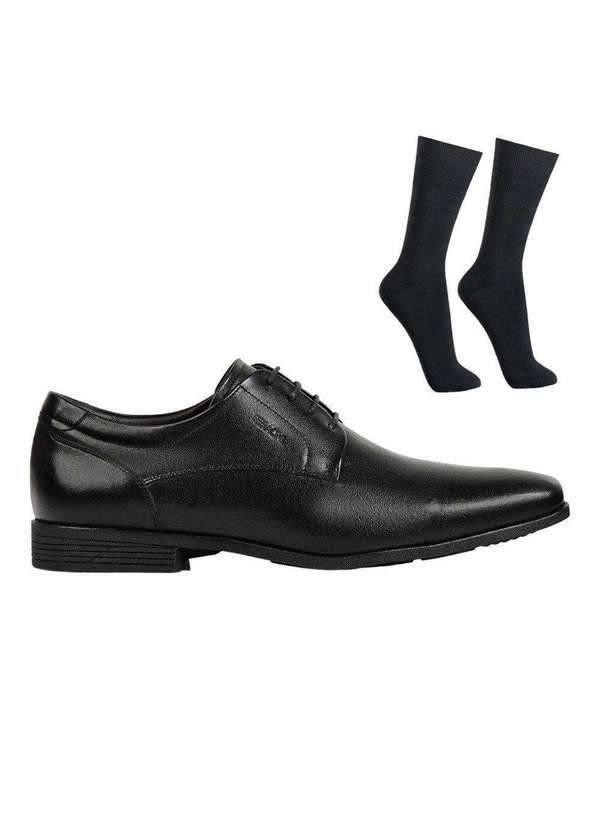 Ferracini - Kit Sapato Ferracini London Masculino e par de Meia Preto