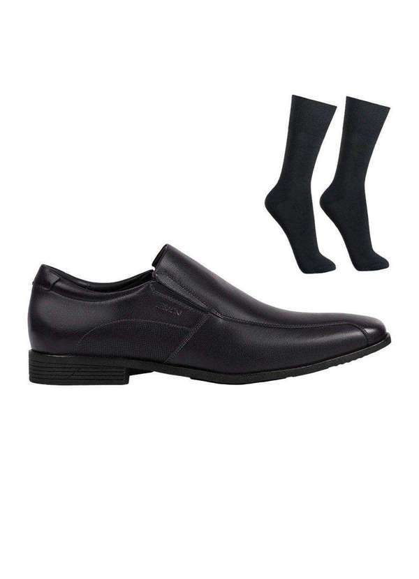 Ferracini - Kit Sapato Ferracini London Masculino e par de Meia Preto