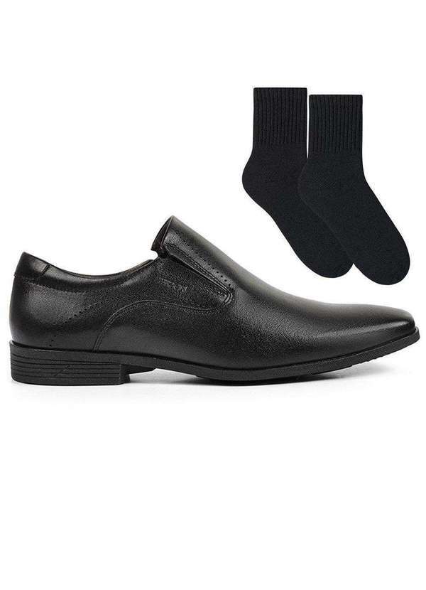 Ferracini - Kit Sapato Ferracini London Masculino e par de Meia Preto