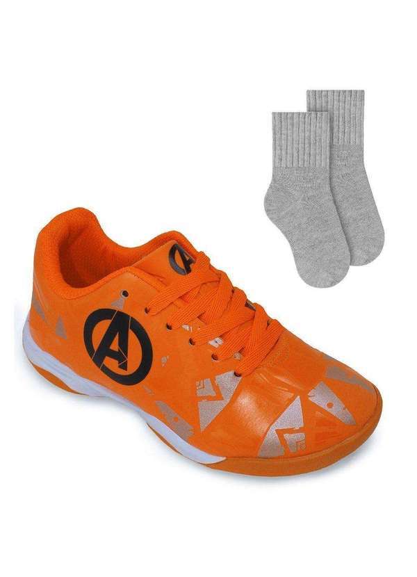 Dray - Kit Tênis Dray Marvel Avengers Infantil e Meia Laranja