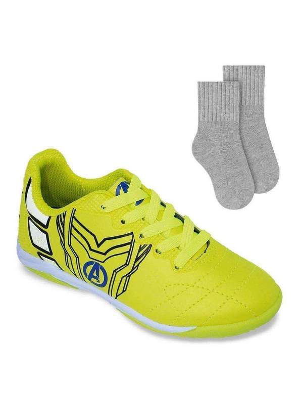 Kit Tênis Dray Marvel Thor Infantil e par de Meia Verde Esporte