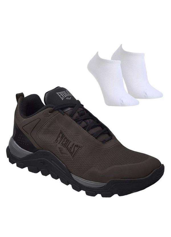 Everlast - Kit Tênis Everlast Azteca Masculino e par de Meia Marrom