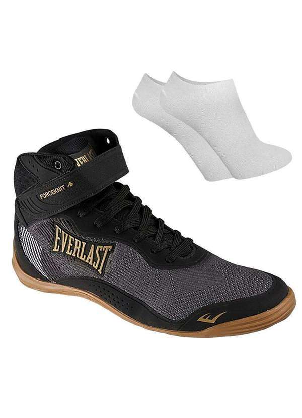 Everlast - Kit Tênis Everlast Forceknit 4 Masculino e Meia Preto