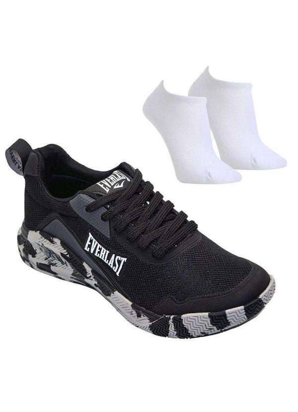 Everlast - Kit Tênis Everlast Range 2 Masculino e par de Meia Preto