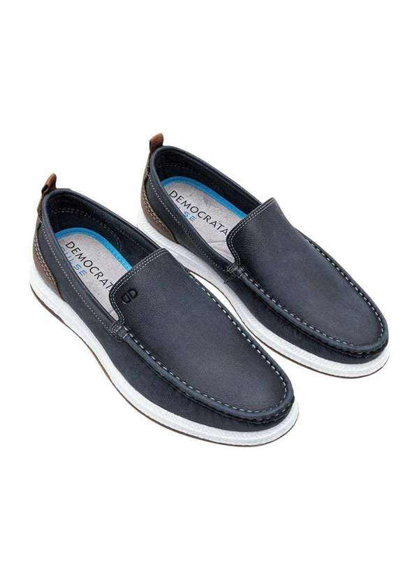 Democrata - Mocassim Democrata Easy Flop Pulse Masculino Azul 2