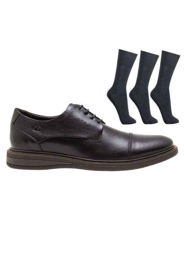 Democrata Metropolitan Sapato Social Preto Democrata Sapato Social