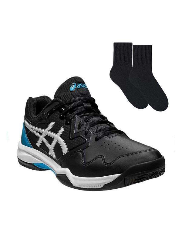 Asics - Kit Tênis Asics Gel-Dedicate 7 Masculino e par de Meia Preto