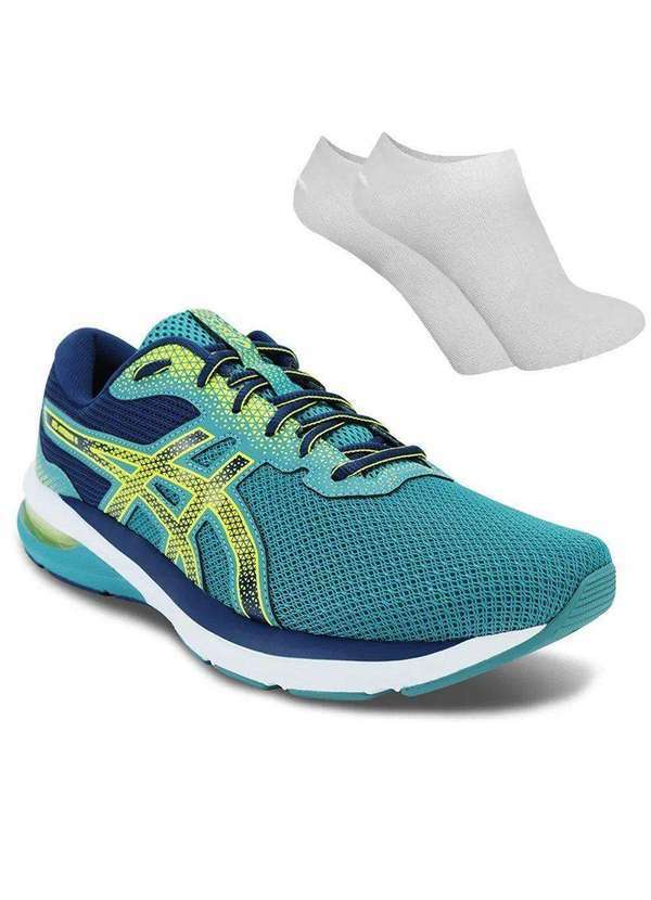 Asics - Kit Tênis Asics Gel-Nagoya 6 Masculino e par de Meia Verde