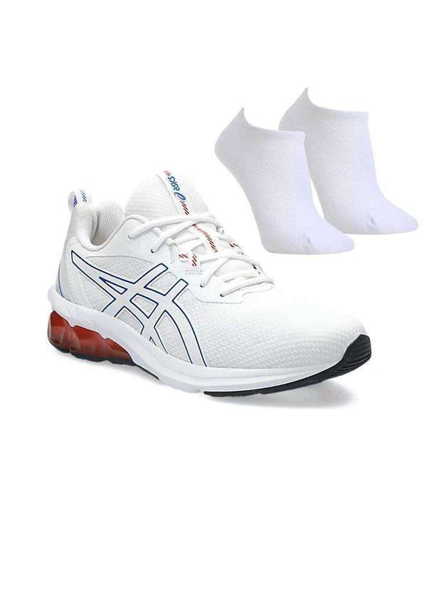 Asics - Kit Tênis Asics Gel Quantum 90 Iv Masculino e par de Meia Branco