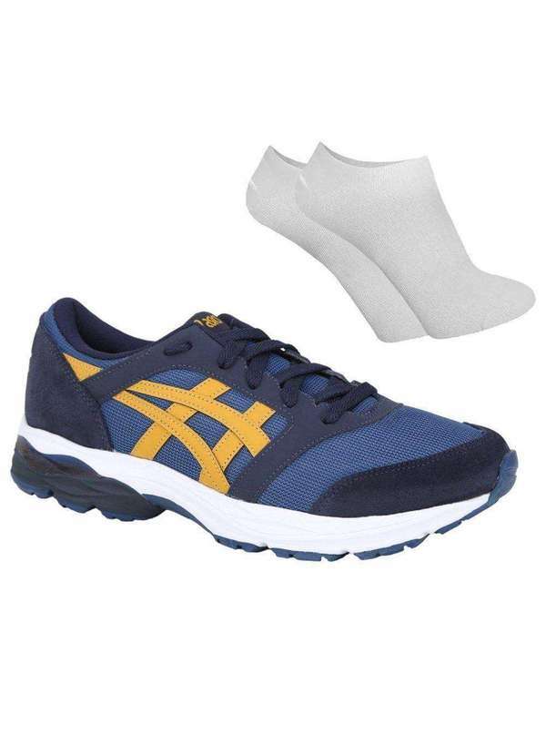Asics - Kit Tênis Asics Gel-Takumi Masculino e par de Meia Azul