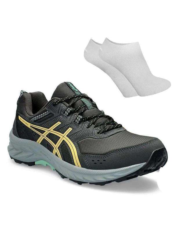 Asics - Kit Tênis Asics Gel-Venture 9 Masculino e par de Meia Cinza
