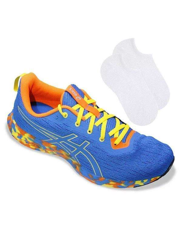 Asics - Kit Tênis Asics Versablast 2 Masculino e par de Meia Azul