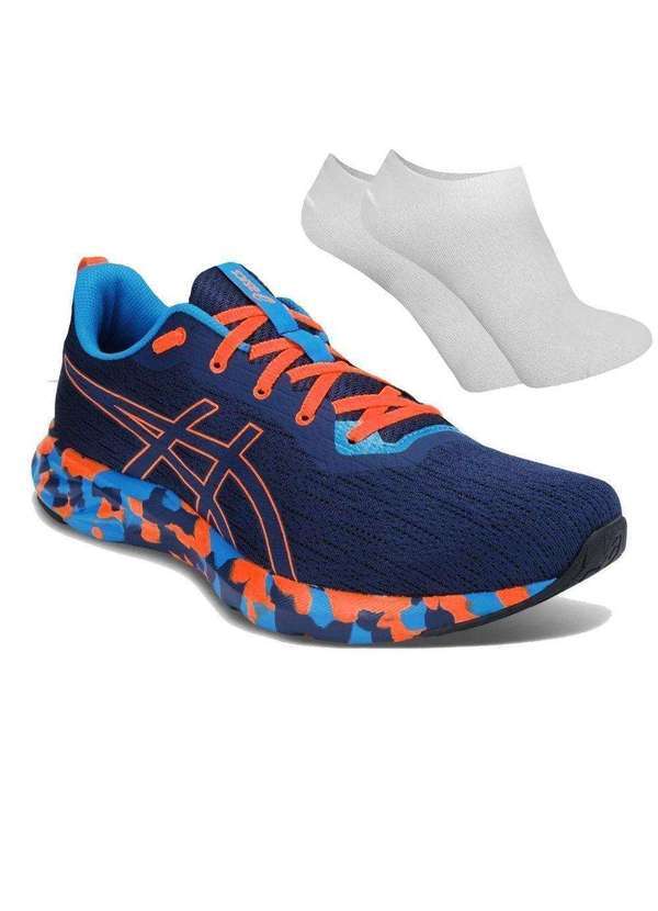 Asics - Kit Tênis Asics Versablast 2 Se Masculino e par de Meia Azul