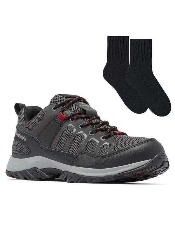 Columbia - Kit Tênis Columbia Granite Trail Masculino e par de Meia Preto