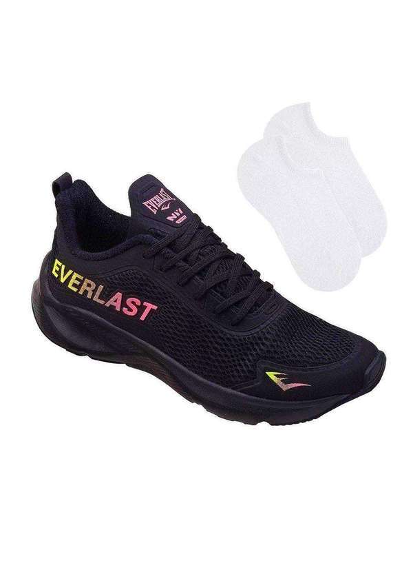 Everlast - Kit Tênis Everlast Cave Runner Unissex e par de Meia Preto