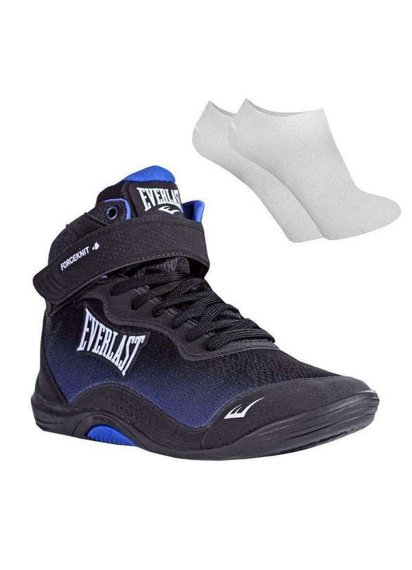 Everlast - Kit Tênis Everlast Forceknit 4 Masculino e par de Meia Preto