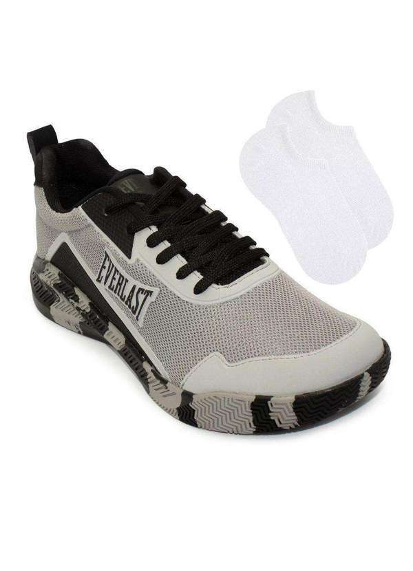 Everlast - Kit Tênis Everlast Range 2 Unissex e par de Meia Cinza