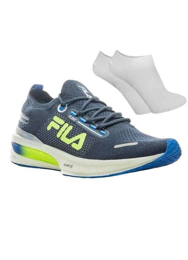 Fila - Kit Tênis Fila Float Elite Masculino e par de Meia Azul