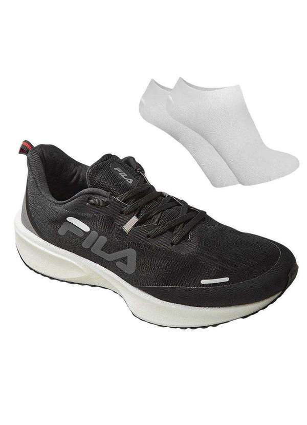Fila - Kit Tênis Fila Float Fenix Masculino e par de Meia Preto